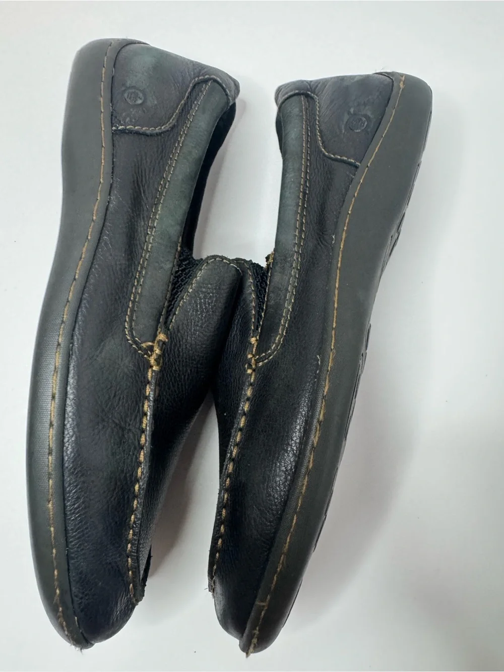 Born Black Leather Driving Loafers Mens Size 10.5M